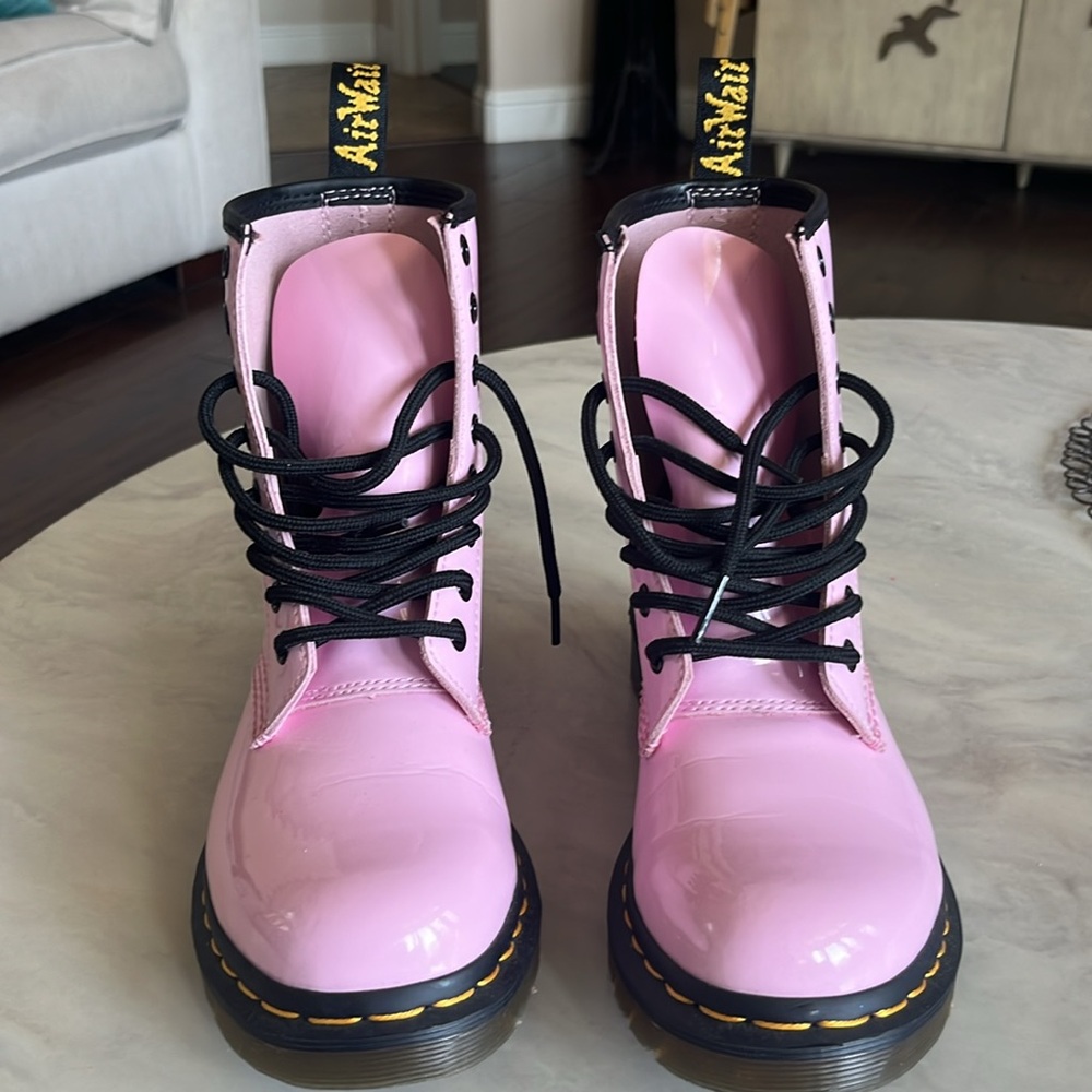 Dr. Marten 1460 Pink Pastel Chunky Boots Sz 6 - Picture 3 of 9